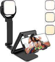 Selfie Light &amp; Cell Phone Holder 2-in-1, Portable LED Lights,Foldable an... - $21.28