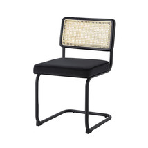 Set of Two Black Upholstered Velvet Dining Side Chairs - $8,360.52 MXN