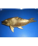 SOLID BRASS FISH ASHTRAY - STAMPED MADE IN TAIWAN - 9 1/2&quot;  DETAILED AND... - £18.41 GBP