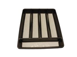 Rubbermaid No-Slip Flatware Drawer Organizer - Black/Grey (1994536) Lightly Used - £12.58 GBP