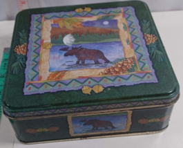 giftco moose tin 5 1/2 x 5 1/2 x 2 very good inches - $5.94