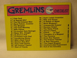 1984 Gremlins trading card #82: Checklist - £1.17 GBP