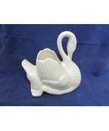 Vintage Red Wing Pottery Swan Planter #444 Matte Finish White Cream MCM ... - £46.45 GBP