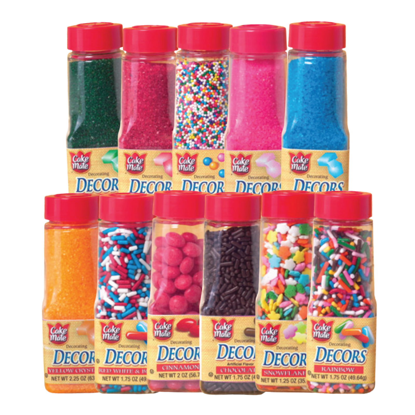 Primary image for Cake Mate Decorating Decors Shakers Sprinkles Nonpereils Crystals | Mix & Match