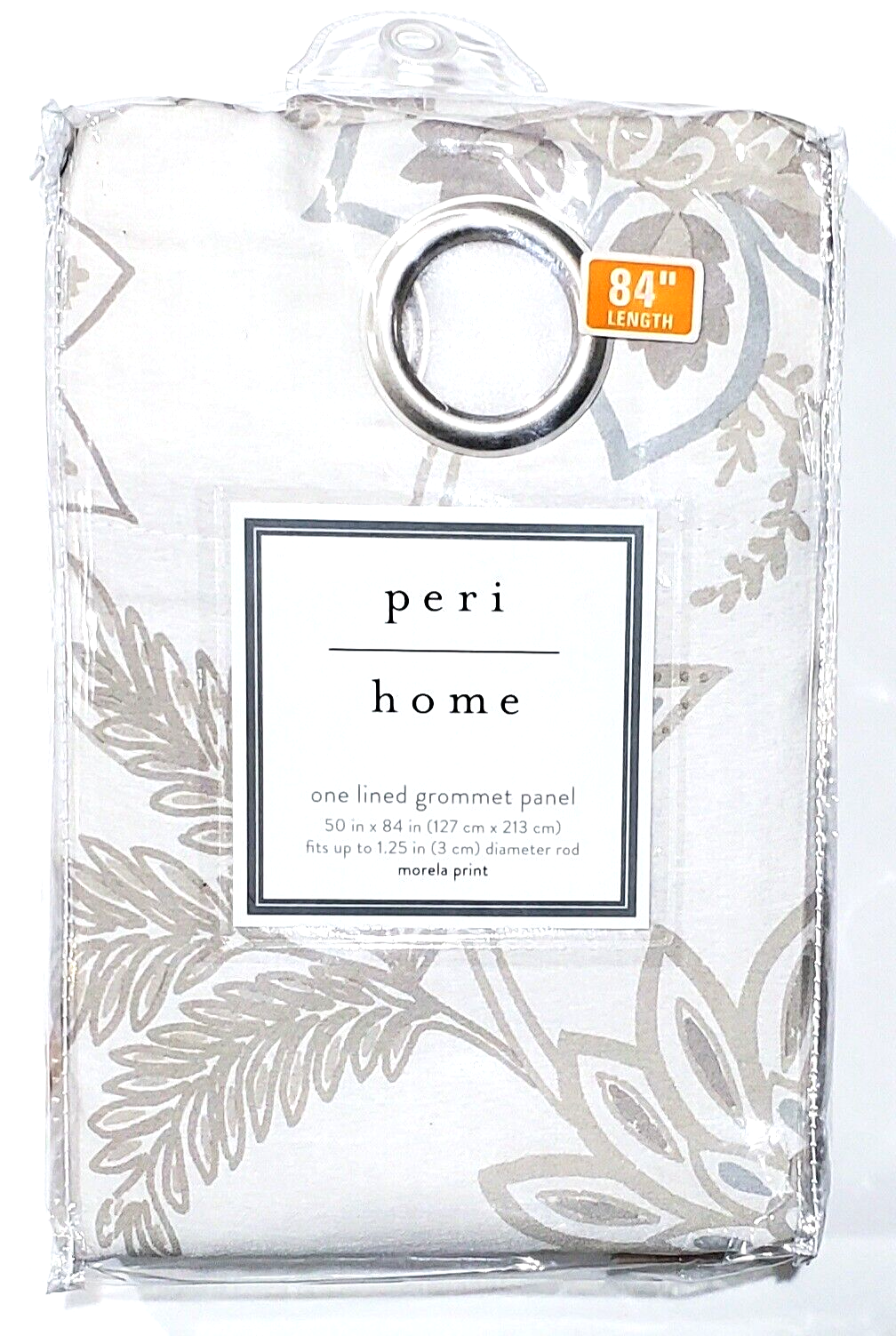 Peri Home One Lined Grommet Panel 50x84in Morela Print Cream - $35.99