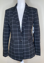 NWT Court &amp; Rowe Women’s long sleeve button up blazer size 6 rich black $179 G6 - £41.57 GBP