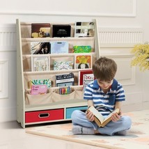Kids Book and Toys Organizer Shelves-Beige - £65.08 GBP