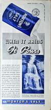 Morton&#39;s Salt When It Rains It Pours Waterfalls - 1936 Vintage Print Ad - $10.69