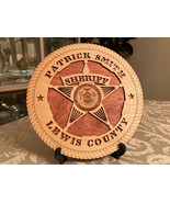 Brand New Personalized Wooden Plaque - 5 Pointed Star Sheriff w/State Seal - $47.90 CAD