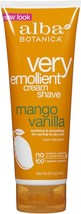 Alba Botanica, Moisturizing Cream Shave oz, na, Mango Vanilla, 8 Ounce - £19.97 GBP