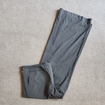 Chicos Wide Leg Dress Pants Womens Size 2.5 US 14 Gray Striped - £18.09 GBP