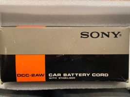 Vintage Sony Car Battery Cord DCC-2AW White Cord w/Instruction Book &amp; Fu... - $17.99