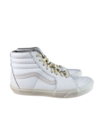Vans Sk8 Hi High Top Leather Sneakers Mens 9.0 White Gray Skateboarding ... - $656.70 MXN