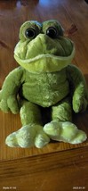 Dan Dee Butter Soft Green Frog Plush 18&quot; secret pouch Dress Me Stuffed Animal - £10.96 GBP