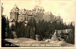 RPPC Banff Springs Hotel and Golf House 1949 Byron Harmon Mostcard - £3.22 GBP