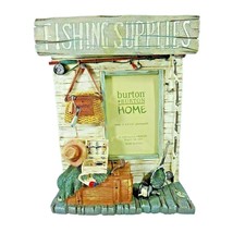 Fishing Supplies 3D Picture Photo Frame Stoneware Fly Fishing Creel Cabi... - $28.02
