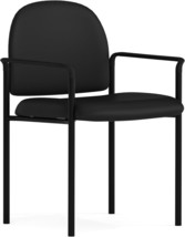 Flash Furniture Tiffany Side Reception Chair With Padded Armrests,, Black - $76.97