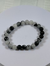 (#163) - BLACK TOURMALINE CRYSTAL BRACELET - NEW - $465.98 MXN