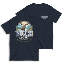 Busch Light Moose Head for the Mountains T-Shirt Blue - $36.98+
