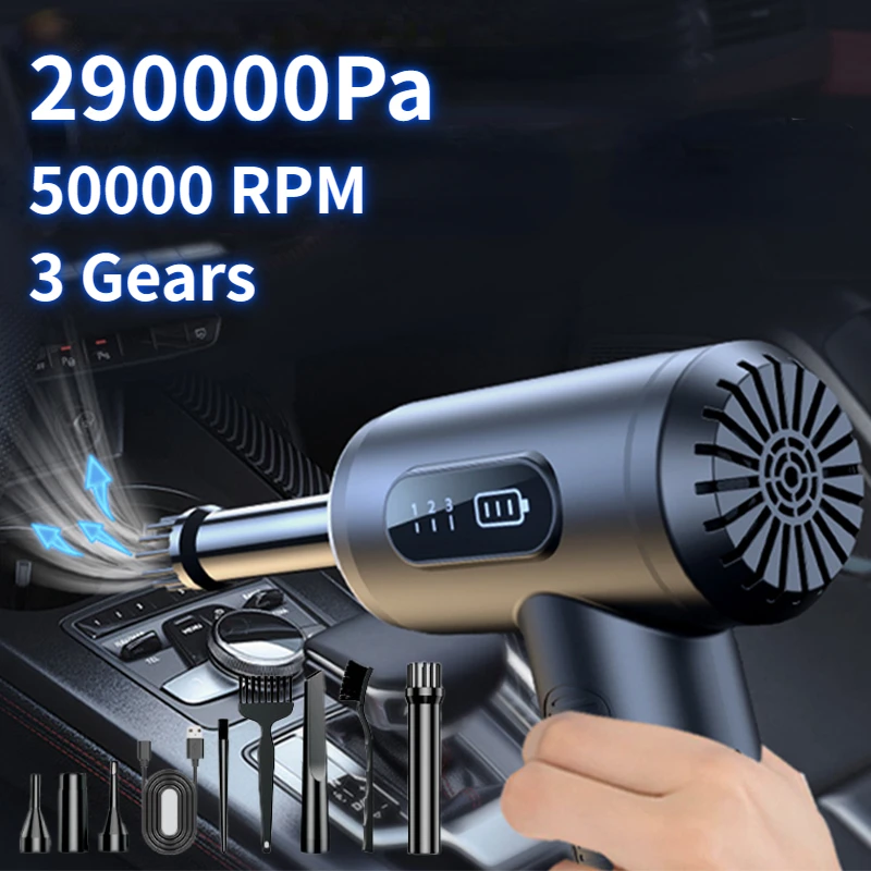 290000Pa Car Vacuum Cleaner 3 in 1 Wireless Vacuum Cleaner Handheld Vacuum Pump - £43.70 GBP+