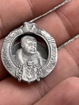 Rare Vintage Pewter Sign Badge Of Ukrainian Cossack Getman Pavlo Leo Polubotok - £29.58 GBP