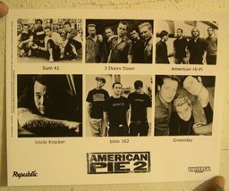 American Pie 2 Press Kit And Photo Blink 182 Greenday Sum 41 Uncle Kracker - $26.89