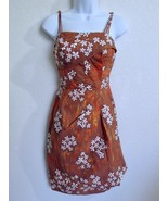 Vintage Shaheen 50&#39;s Sarong Wrap Wiggle Dress XXS XS Brown Orange Floral... - £179.63 GBP