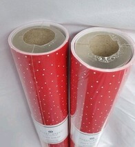  2 Sugar Paper Gift Wrap White Tiny Scatter Dot On Red 30 Sq Ft Each  image 5