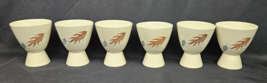 Franciscan Autumn Egg Cups Set of Six Fall Leaves Rare Flawless 1950s-1960s Vtg - £137.98 GBP