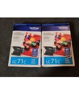 2 Brother LC71C Ink Cartridge Cyan (K76) - £27.29 GBP