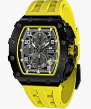 TSAR BOMBA - 8204-AA - Men Watches 50m Waterproof Chronograph Quartz - Yellow - £239.76 GBP