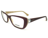Vogue Eyeglasses Frames VO 2749-H 1984 Brown Burgundy Red Faux Peals 51-... - $46.59