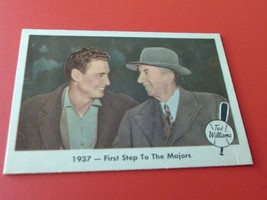 1959 Fleer Ted Williams # 9 First Step To Majors W/ Ed Collins Ex + / Nm !! - £55.46 GBP