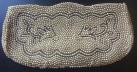 Vintage Beaded Clutch Bag Purse by Le Jule Zipper Evening Wedding Party Holiday - $23.38