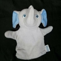 Garanimals Gray Elephant Blue Ears Baby Child Bath Mitt Hand Puppet Plush 8" - $14.84