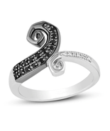 Disney Treasures Nightmare Before Black &amp; White Round Cut Diamond Handma... - $161.38 CAD