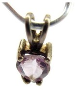 Heart Faceted Sterling Silver Purple Pendant Charm Patina Feb Birthday V... - £22.99 GBP
