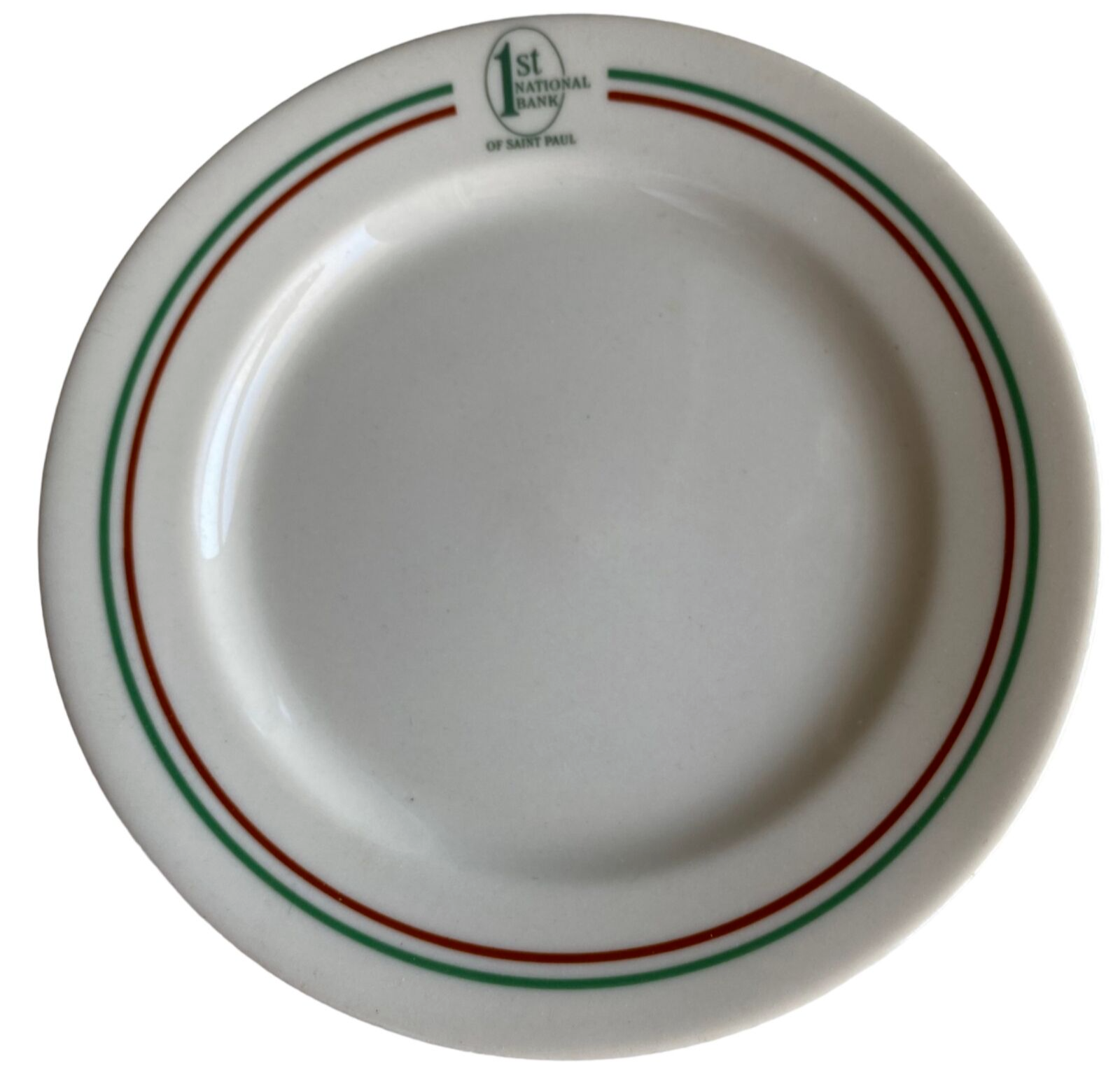 1st National Bank of ST PAUL MN Adv Dessert Plate Syracuse China USA 195... - $5.39