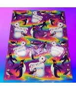 Vintage Lisa Frank Sticker Sheet Polar Bears Penguins S276 1990s 4.5x6" - £9.91 GBP