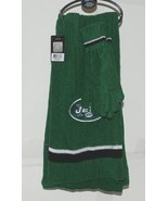 New York Jets Chenille Scarf Glove Gift Set Hunter Green Black White - £24.10 GBP