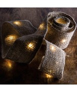 Lighted burlap ribbon Garland - Battery Operated - $34.17 CAD