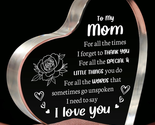 Mothers Day Gifts for Mom from Daughter Son - Acrylic Keepsake 3.9X3.9 I... - £19.84 GBP