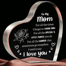 Mothers Day Gifts for Mom from Daughter Son - Acrylic Keepsake 3.9X3.9 Inch - I  - £20.03 GBP