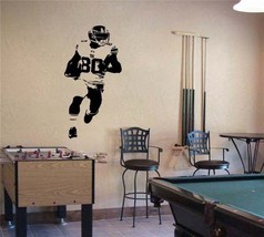 Football Player Wide Receiver Vinyl Wall Sticker Decal 20&quot;w x 43&quot;h - £36.08 GBP
