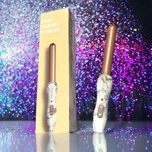 FoxyBae White Marble Rose Gold Mini Travel Curling Wand New In Box MSRP $49 - £27.24 GBP