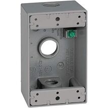 Sigma Electric, Gray 14252 3/4-Inch 3 Hole 1-Gang Box - $26.21 CAD