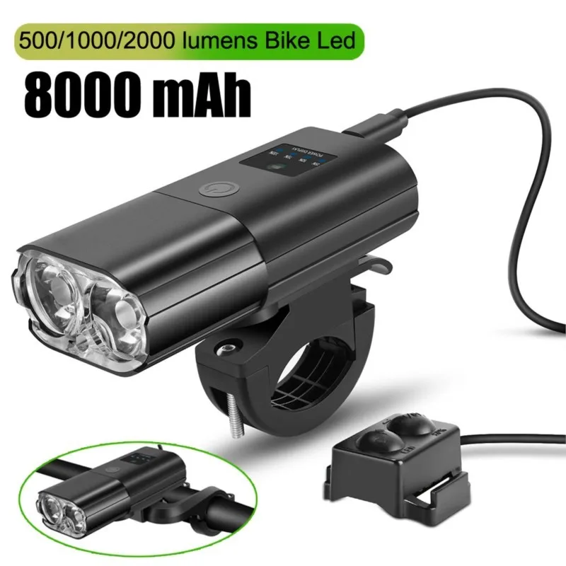 ZK30 Bicycle Light 1000Lumen 4000mAh Bike Headlight Power Bank Flashlight - £19.61 GBP+