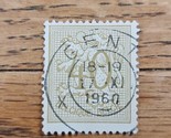 Belgium Stamp 40c Used &quot;Gent&quot; 1960 Lion Rampant - $1.42