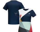 YONEX 23FW Women&#39;s Badminton T-Shirts Apparel Top Sportswear Dark Navy 2... - £40.45 GBP