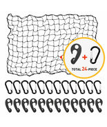 3'x4' Cargo Net for Truck Bed Stretches to 6'x8' for Rooftop Carrier w/H... - $27.58